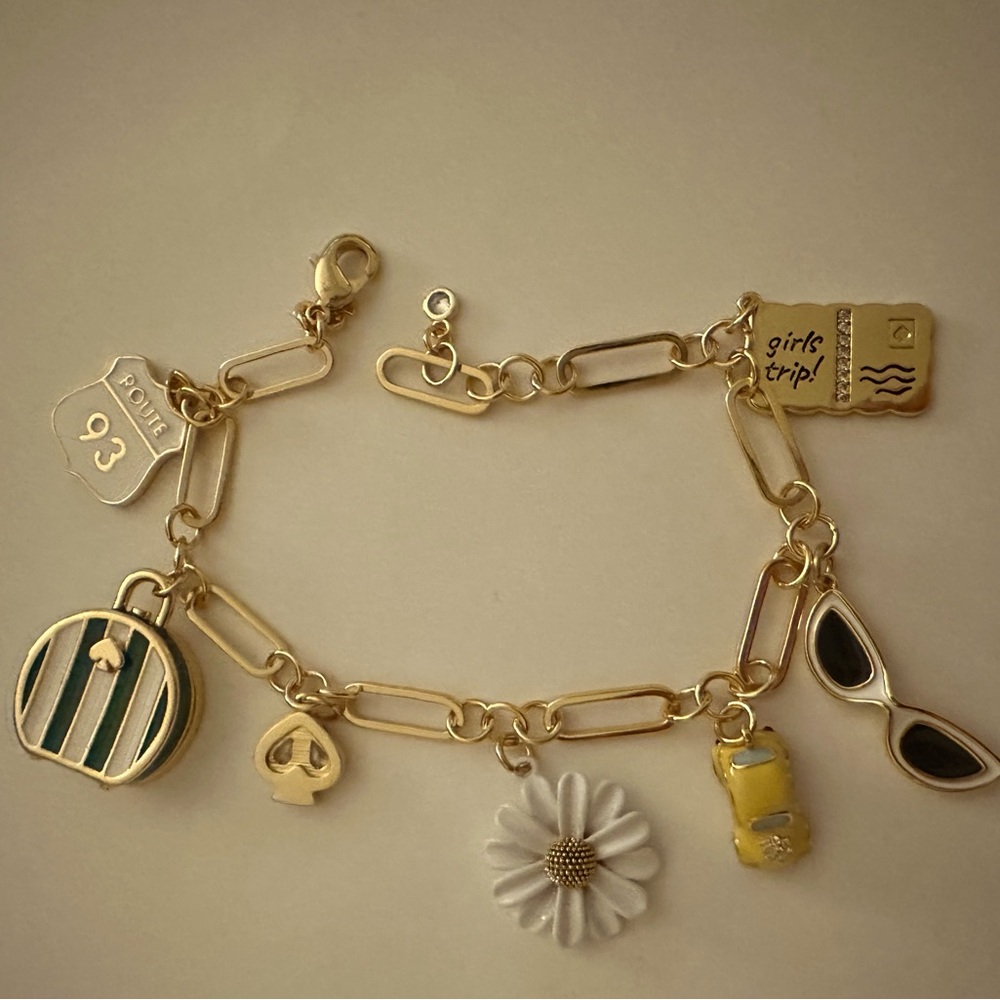 Kate spade ♠️ mix of girls trip charms bracelet - Picture 4 of 11